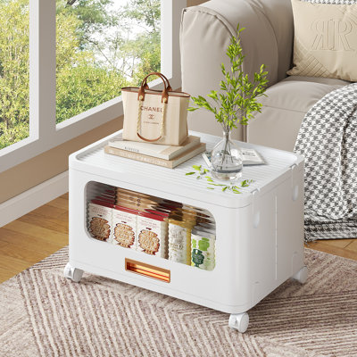 Rolling Closet Storage Drawer With Wheels, Stackable Plastic Clothing Organizer For Bedroom & Wardrobe