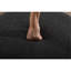 Tabouret 24,91 po carré avec rangement en tissu noir et bouclé, largeur 24,91 po-875253657