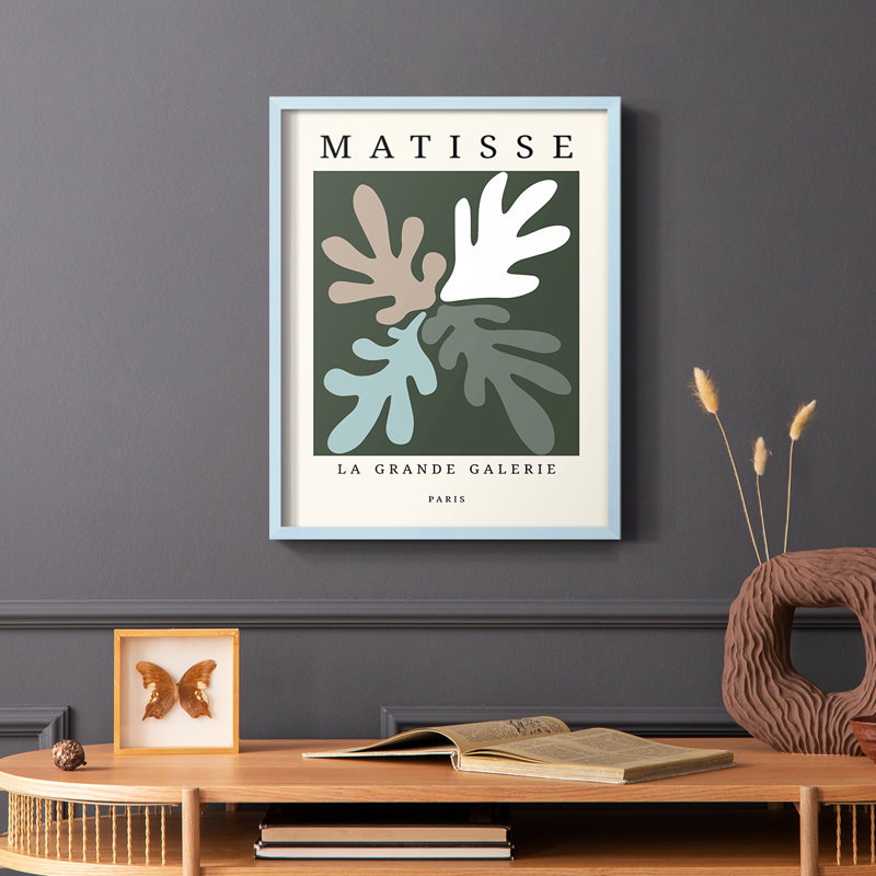 Matisse CECL XXXIV, reproduction encadrée - bois massif, Bleu, H 10 po x l 8 po