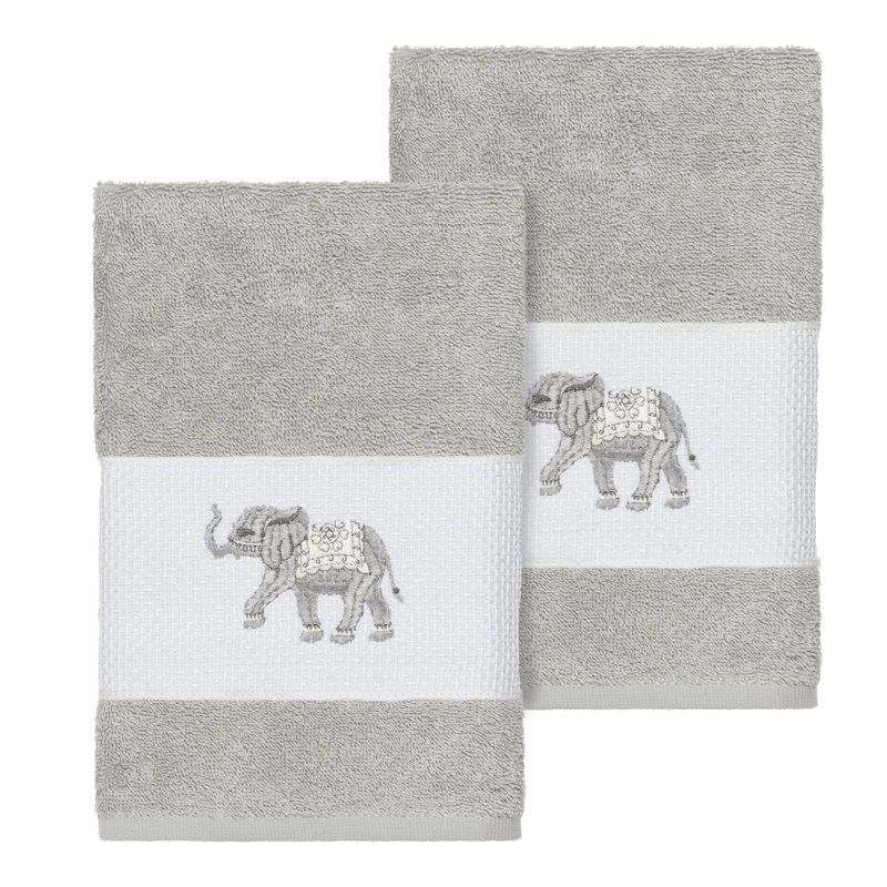 Débarbouillette en coton Quinn, Gris clair