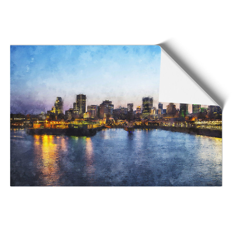 Montreal Skyline Painting - Frameless Print, 42cm H x 59cm W x 0.1cm D