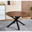 Table de bureau avec caractéristique extensible, plateau et pieds en métal, 120/160 / 200X120x75cm, teinte noyer, teinte de travail précise, finition soignée