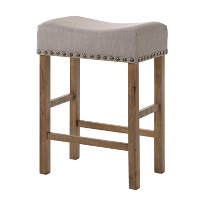Tabouret à hauteur de comptoir brun clair et chêne vieilli (ensemble de 2)