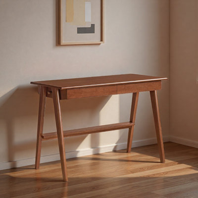 Petit bureau d'écriture rétro en bois d'hévéa