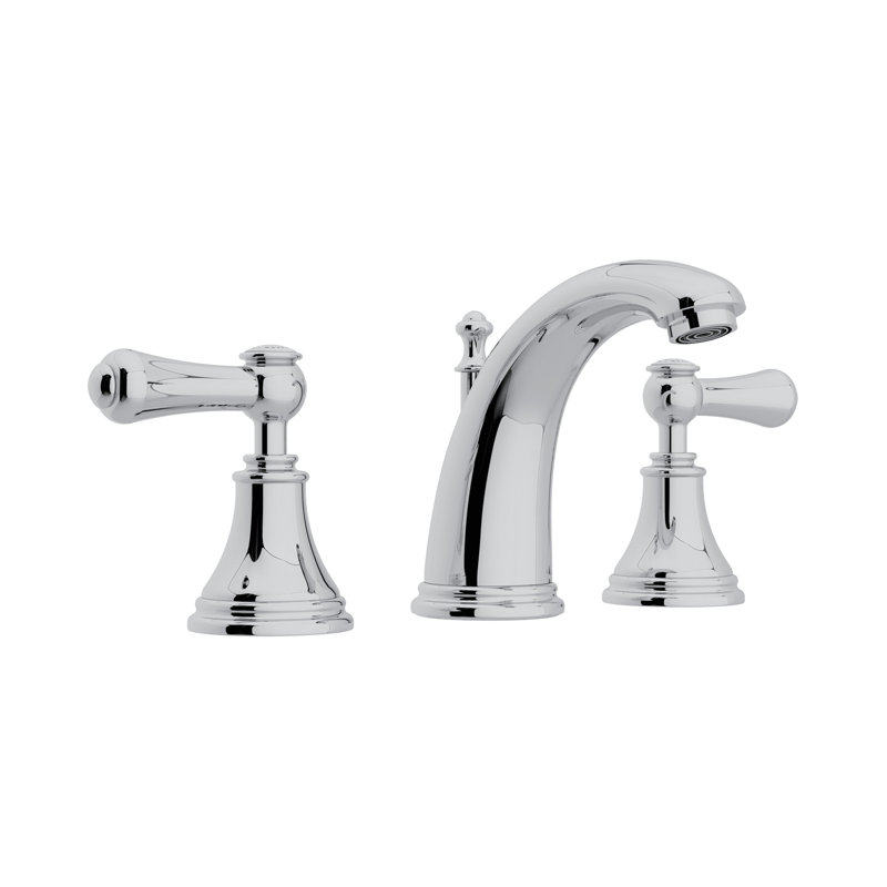 Georgian Era Widespread Lavatory Faucet, Polished Chrome