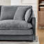 Canapé modulaire en L avec repose-pieds - Tissu convertible 4 places, serviette-510082305