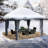 Kozyard Caesar Gray Double Roof Hardtop Gazebo with Privacy Curtain and Mosquito Netting-103692433-112230762-103692430