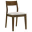 Chaise rembourrée Nenita brun foncé