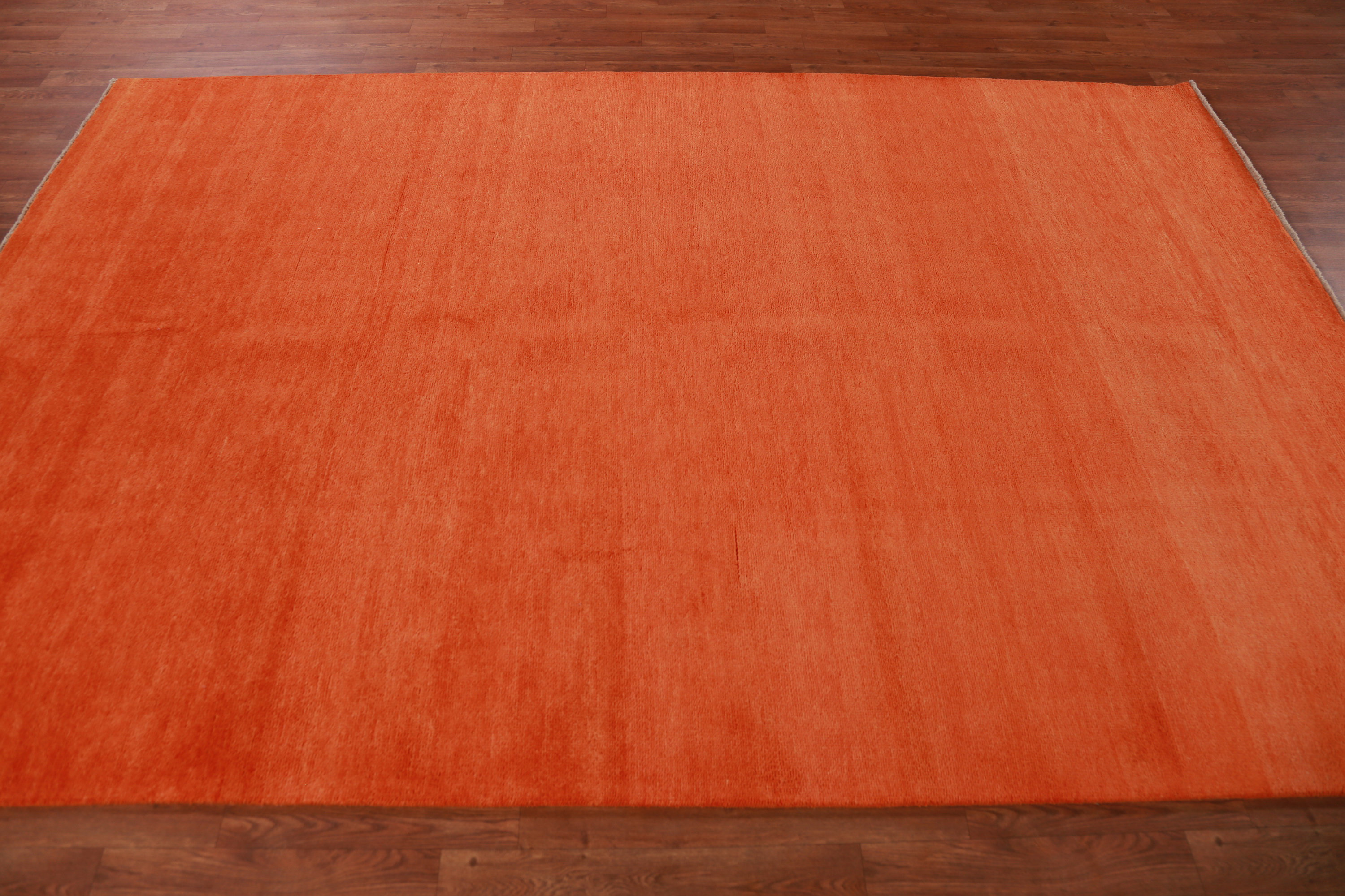 Isabelline Orange Solid Modern Gabbeh Vegetable Dye Area Rug 6x9 | Wayfair