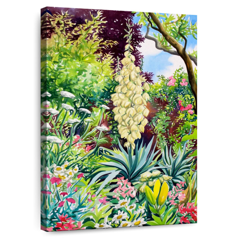 Harnek Garden With Flowering Yucca, 51" H x 34" W