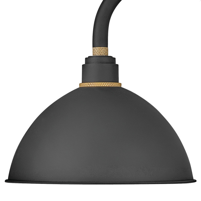 Foundry Wall Mount Outdoor Barn Light, 17" H x 12"  W x 20" D, Black