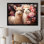 Fluffy Alpacas Floral Portrait - Alpaca, art mural