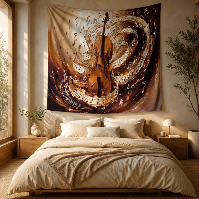 Tapisserie murale «Music Cello», 51 po x 60 po