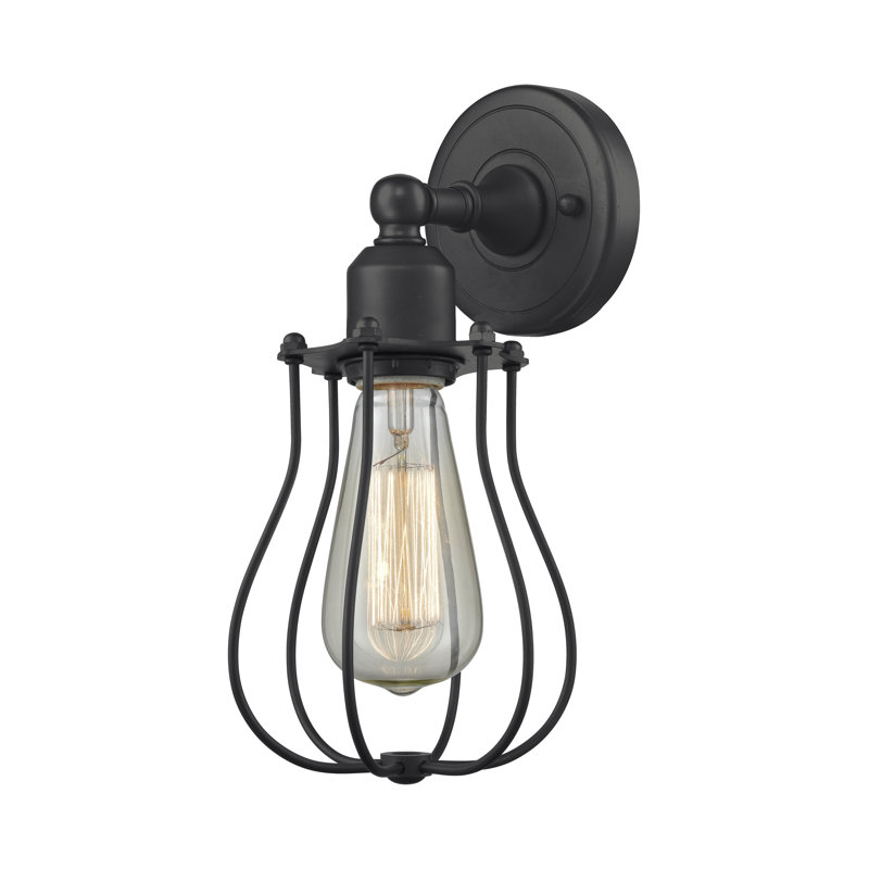 Armed Sconce, Matte Black