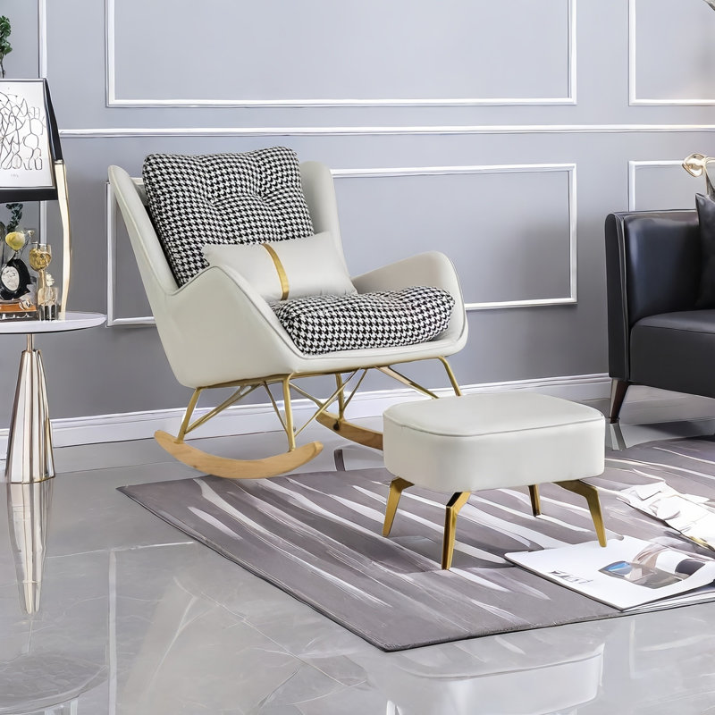 Fauteuil berçant, Blanc perle