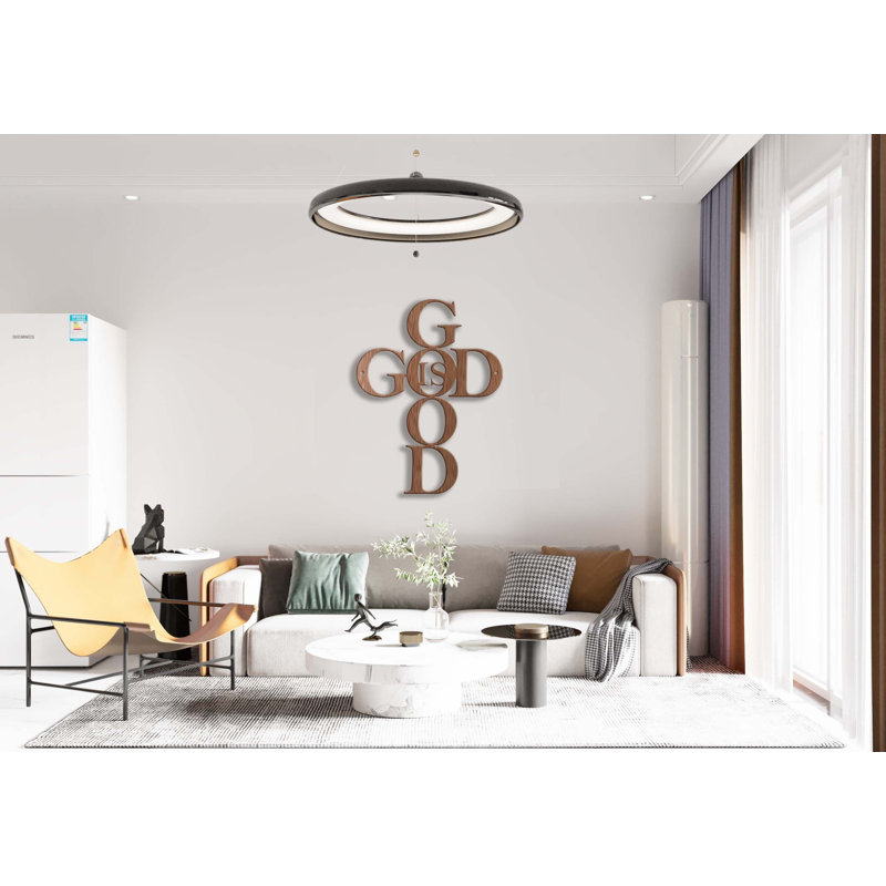 Scripture Walls God is Good Plaque en acier découpée au laser thermolaquée pour la maison et le bureau Décoration murale en métal Plusieurs tailles et couleurs
