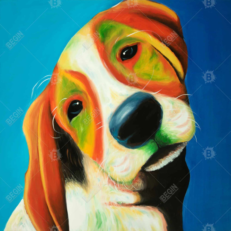 «Colorful Beagle Dog»