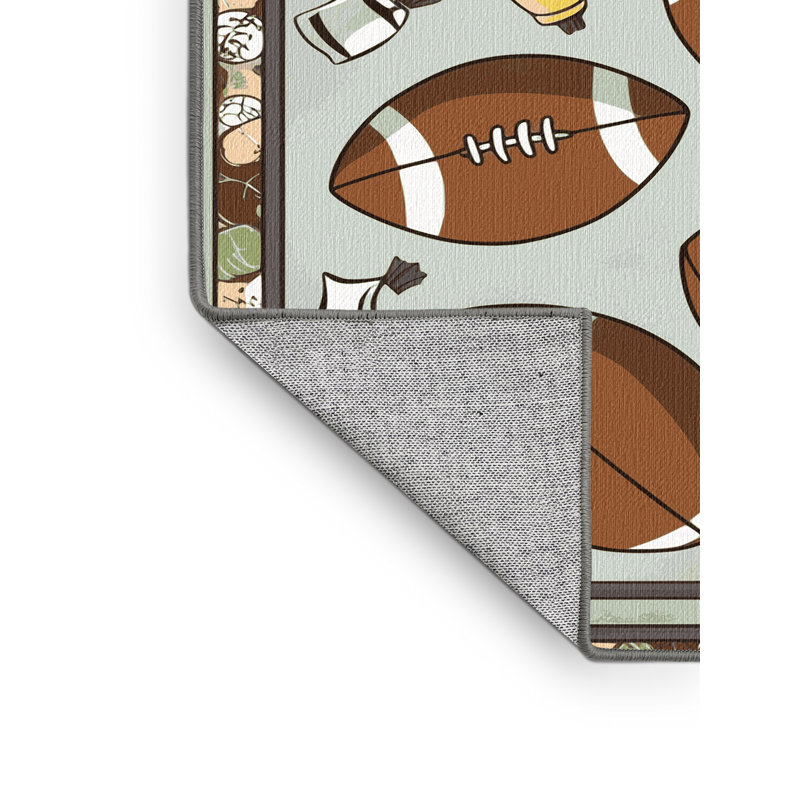 Tapis de football pour enfants Zoomie, Rectangulaire 7 pi x 10 pi