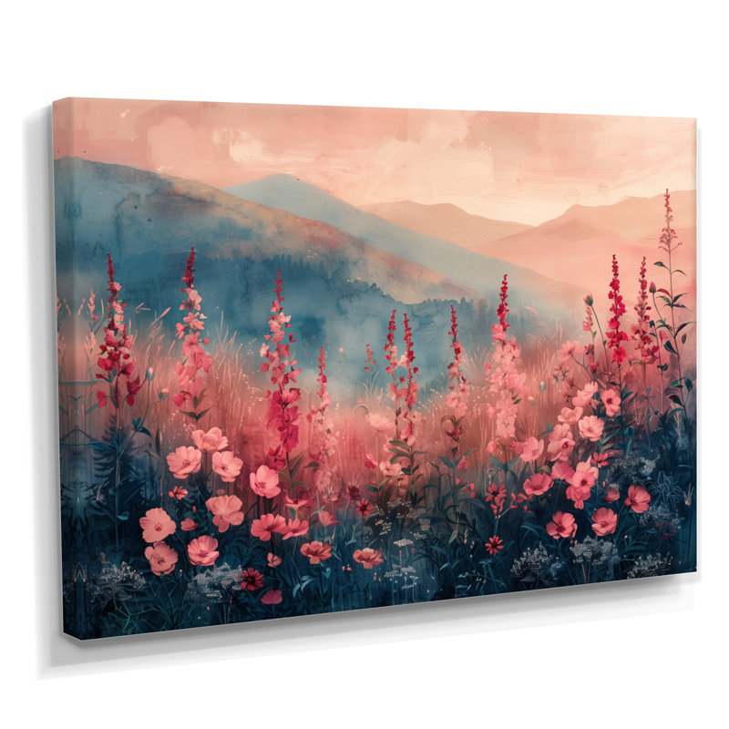 Aquinnah - Lupin, art mural, H 12 po x l 20 po x P 1 po, Toile tendue