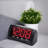 Triad Modern & Contemporary Digital Electric Tabletop Clock with Alarm in Black
