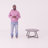 Azyria Round Powder Coated Steel Outdoor Coffee Table