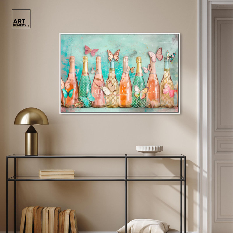 Art Remedy, toile d'art Barcart, H 25 po x l 37 po, Cadre flottant blanc