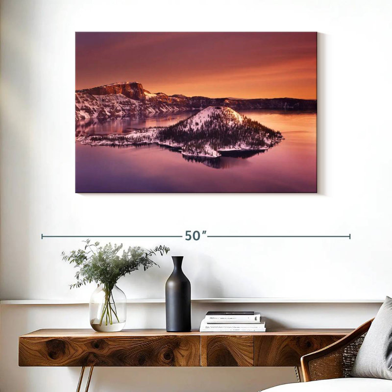 Alvord Wizard Island In Winter, 26" H x 39" W