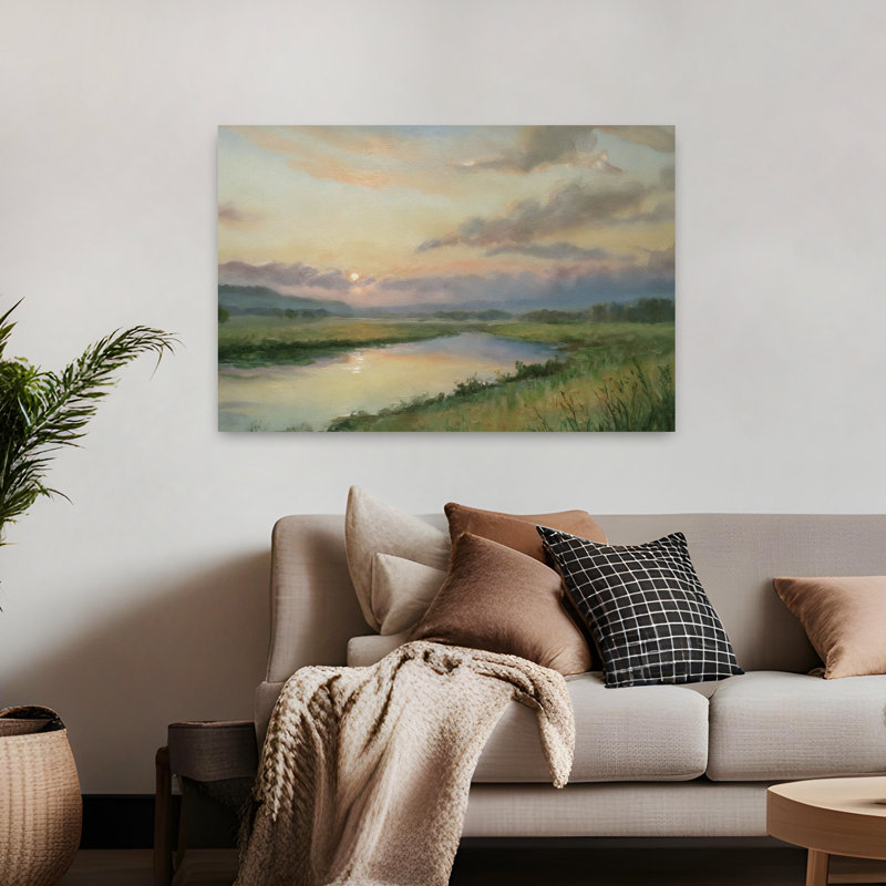 «A Timeless Vista Abstract Contemporary Landscape Art», H 32 po x l 48 po