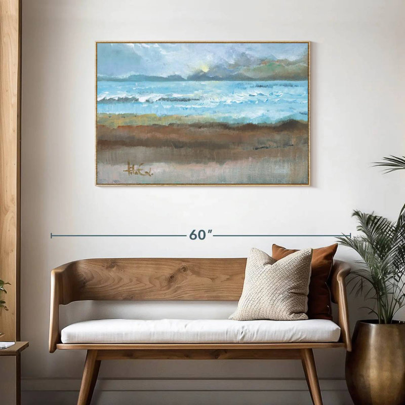 Moments II, Cadre flottant en bois naturel, 43 po x 29 po