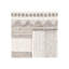 Jacques Hand Woven Wool/Cotton Striped Rug in Grey/Ivory-1019246683