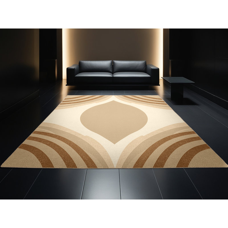 Tapis brun doux et moelleux Défino, 7 x 10