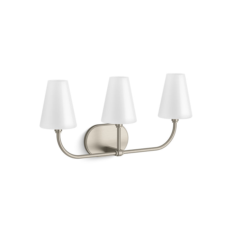 Kernen By Studio McGee Three-Light Sconce, Brushed Nickel