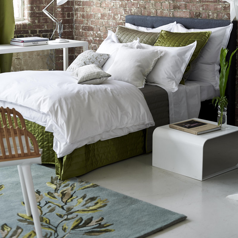 Astor Cotton Duvet Cover, Queen Duvet Cover, Bianco