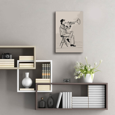 Epic Art 'Trumpet Man'  by Andreas Magnusson Acrylic Glass Wall Art, 16" x 24"