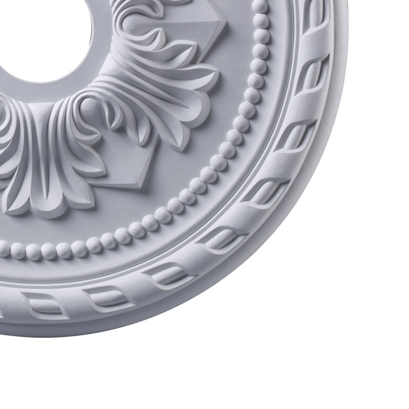 Médaillon corinthien de 22 po de largeur - Bronze antique, Blanc