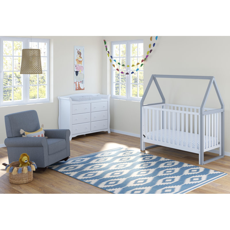 Avalon 6 Drawer Double Dresser, White