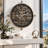 THE GEARS CLOCK Wall Clock with Real Moving Gears LU-LI_ 27 in Round "SCHUSTERHAFF" BLACK-SILVER