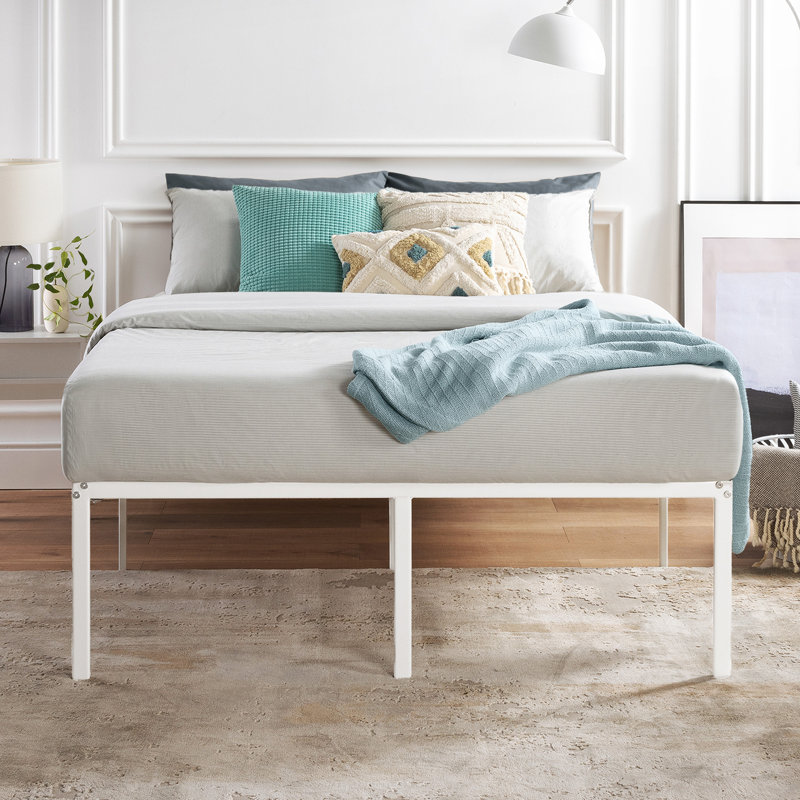 Messancy Upholstered Bed, Queen, White