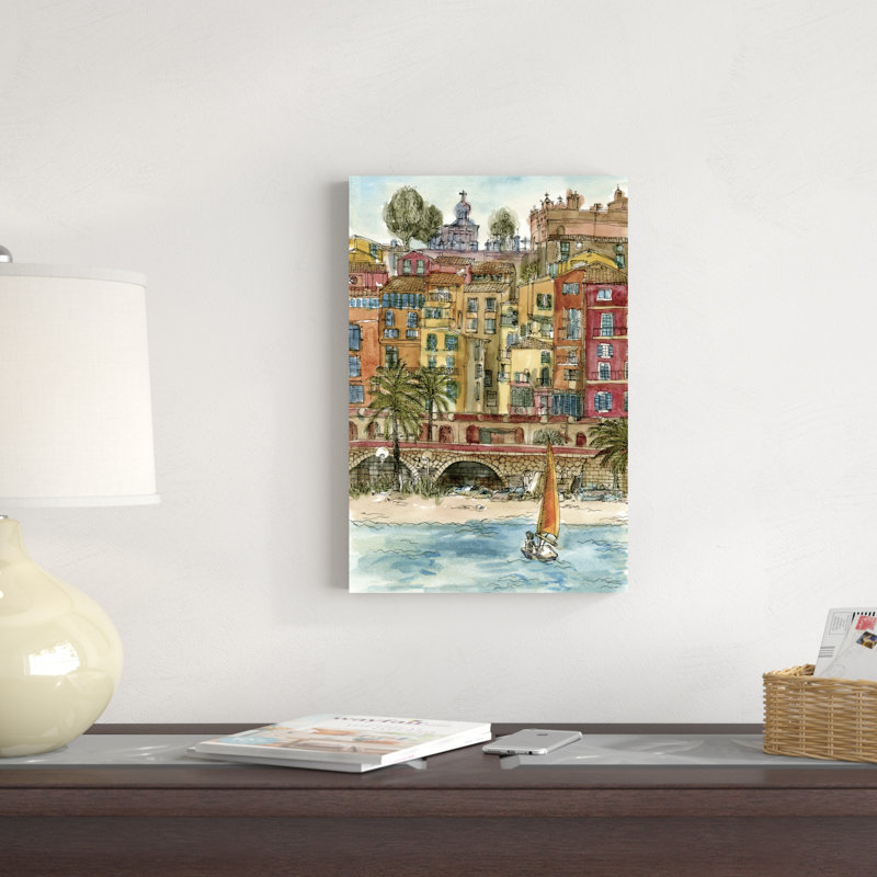 Scène de ville V, H 18 po x l 12 po x P 1,25 po