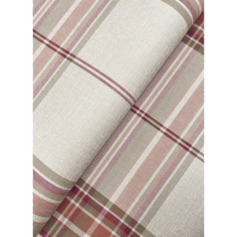 Westley Black Plaid Wallpaper, Red