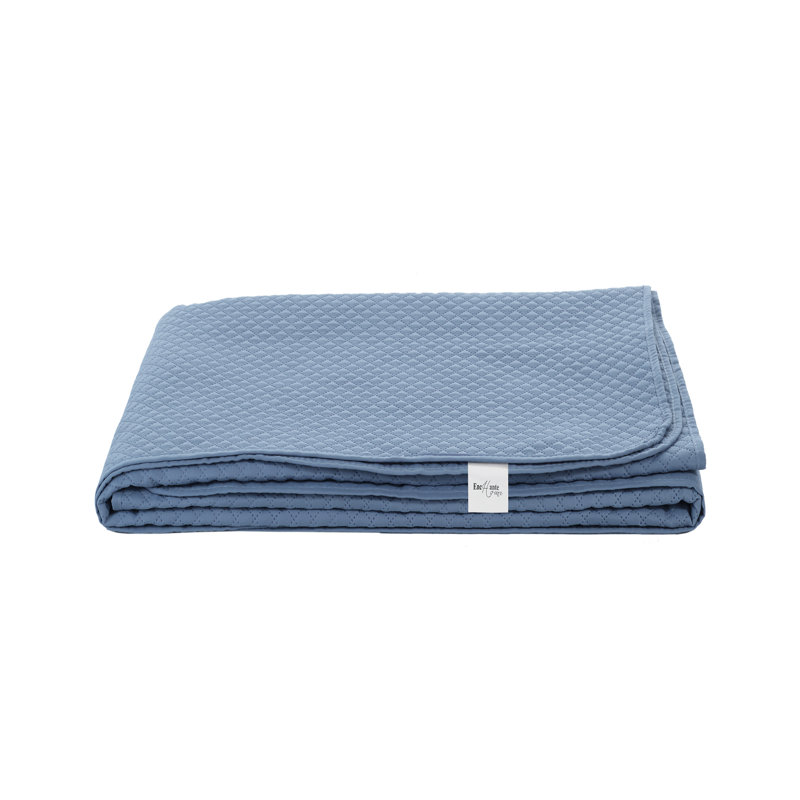 Hypoallergenic Microfiber 3 Piece Coverlet / Bedspread Set, King Bedspread + 2 Shams, Blue