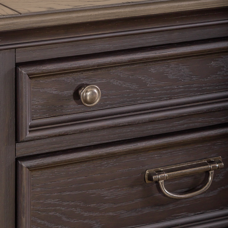 Colburn Nightstand w/ Charging Station, Dark Brown