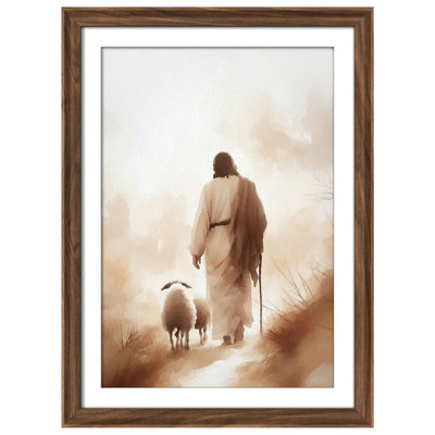 Art mural vintage rétro encadré pour chambre à coucher - 26 po x 36 po brun