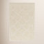 Romina Beige Handmade Wool Geometric Rug