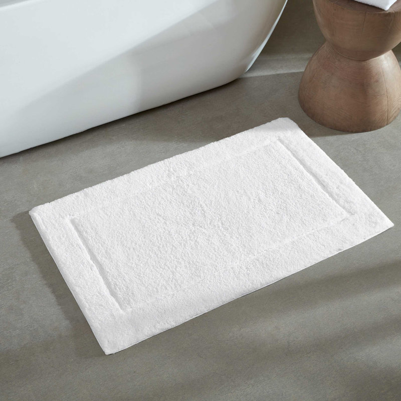 Calvin Klein Cotton Bath Rug, 24" L x 40" W, White