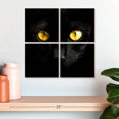 Brampt Yellow-Eyed Black Cat