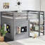 Lit mezzanine pour enfants avec tableau coulissant-484275671-484275666