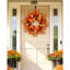 61cm (24 Inch) Artificial Autumn Maple & Pumpkin Wreath, Large Harvest Wreath with Pine Cones and Berries, Indoor‑Outdoor Front Door Wreath for Wall, Fireplace, Halloween & Thanksgiving Home Décor