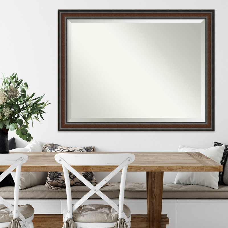 Halcott Flat Mirror, 34.90" H x 44.90" W, Walnut