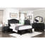 Grand lit plateforme gris anthracite avec rangement, chambre classique brun, casier